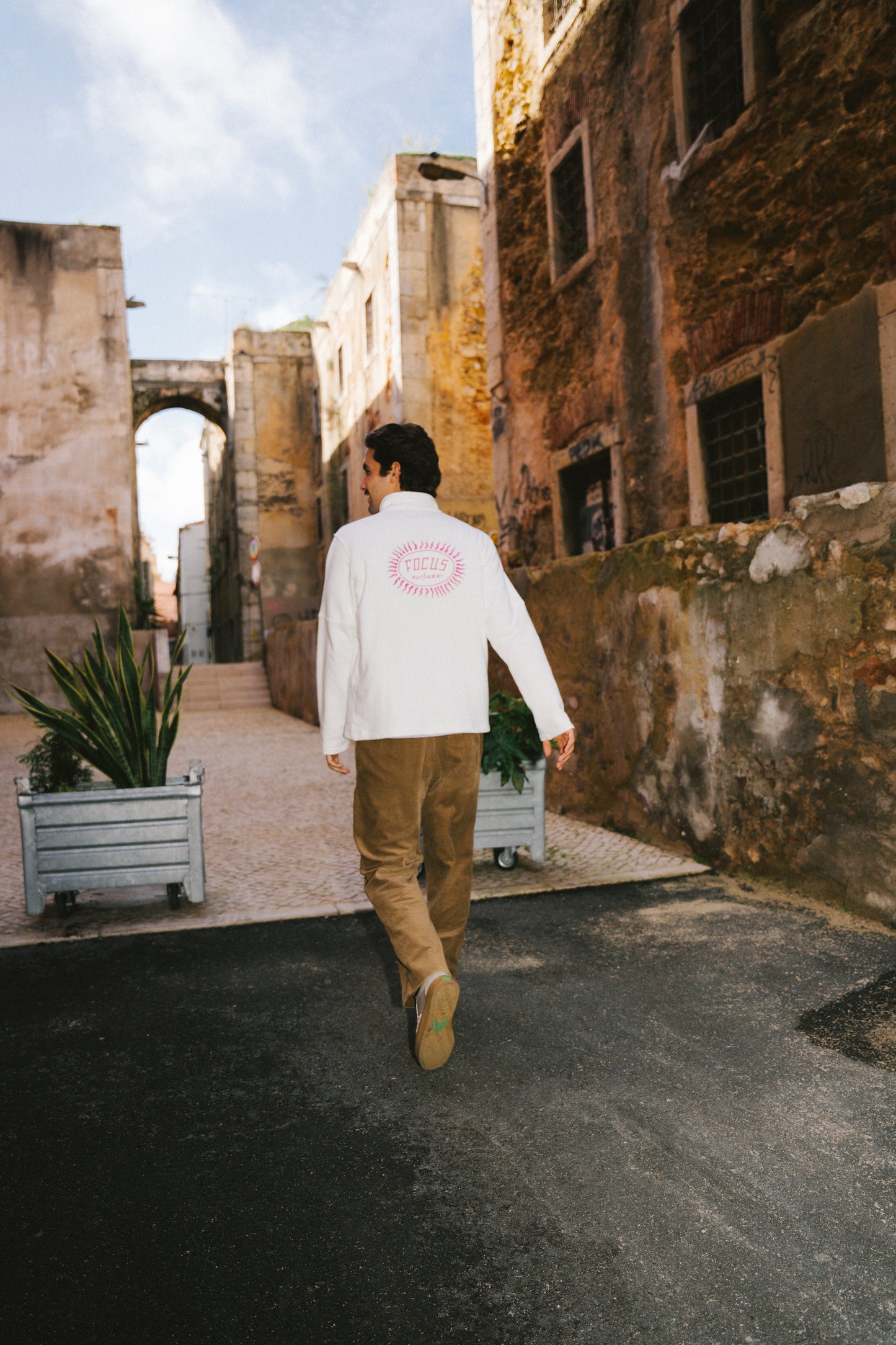 Timeless White Half-zip